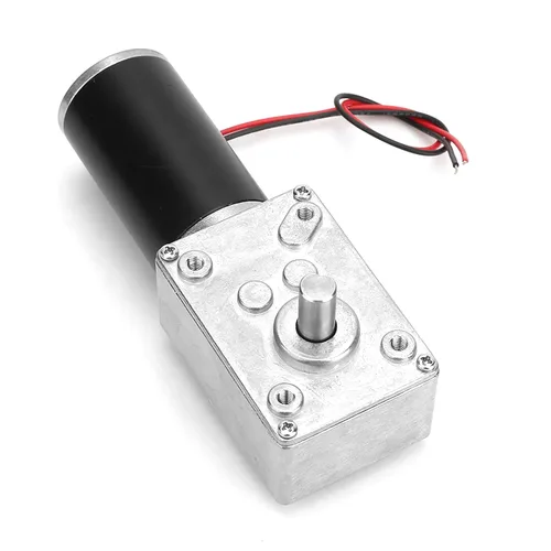 Vista 3 de Oumefar Motor helicoidal de 12 V, motor de engranaje reversible de 0.315 in con eje en forma de D, motor eléctrico reductor de turbina alta