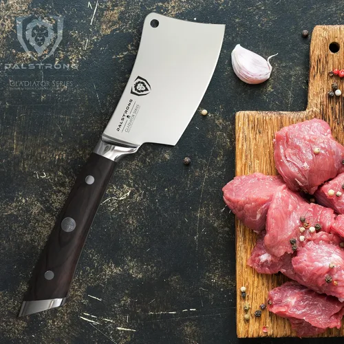 Vista 7 de Dalstrong - Cuchillo de carnicero, 4.5 pulgadas, serie Gladiador Elite, cuchillo de cocina resistente para regalo, mango negro, cuchillo afilado