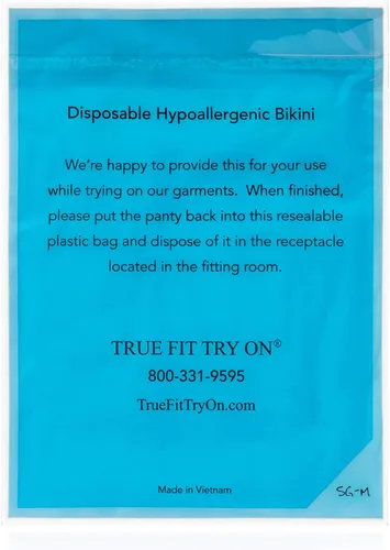 Vista 3 de True Fit Try On Bragas desechables de bikini Missy - Ropa interior desechable para vestidor y spa - Material hipoalergénico duradero - 25