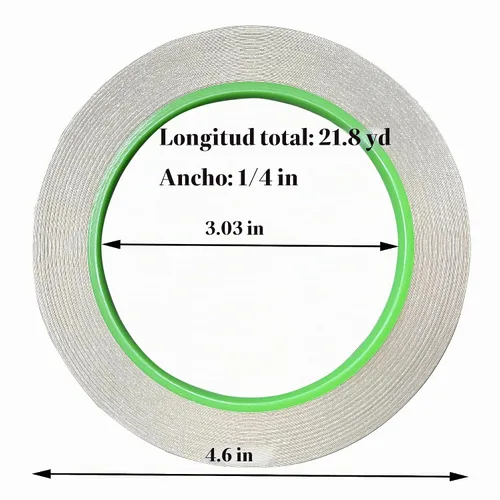 Vista 3 de Monochef 2 piezas de cinta de cobre con cinta de lámina de cobre conductora de doble cara autoadhesiva para blindaje EMI, suministros para vidrio