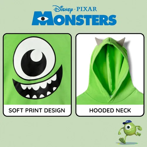 Vista 6 de Disney Pixar Monsters Inc. Mike Fleece Pullover Hoodie