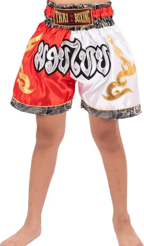 Vista 3 de Muay Thai - Pantalones cortos para niños (2 años a 12 años) para niñas y niños, para kickboxing y artes marciales mixtas