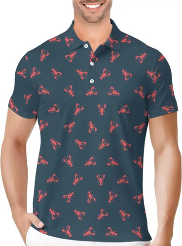 Vista 12 de PAGYMO Camisetas de golf divertidas para hombre, diseño de impresión loca Aop-polo-06361