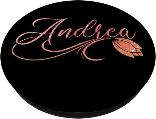 Vista 2 de Andrea Nombre Nombre Floral Tulip Flores Diseño Rosa PopSockets PopSockets Swappable PopGrip