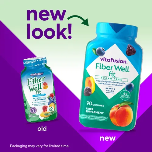 Vista 2 de Vitafusion - Suplemento de gomitas con fibra Well Fit, 90 unidades (el embalaje puede variar)