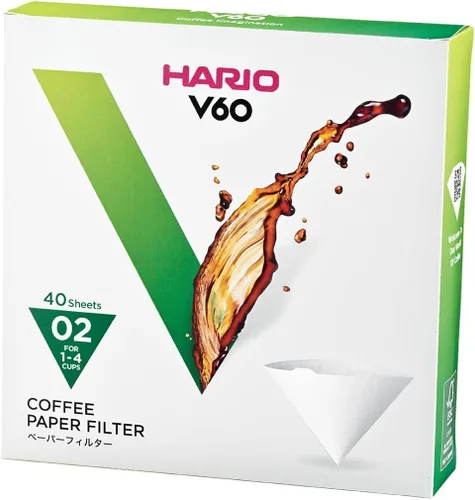 Vista 19 de Hario V60 - Filtro de café de papel, tamaño 01, blanco, caja de 40 unidades (paquete de 3)