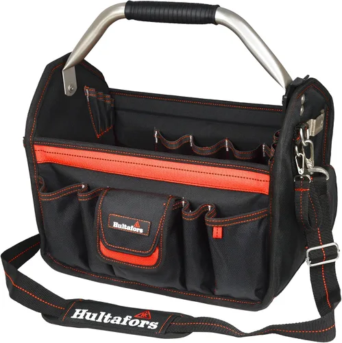Vista 7 de Hultafors Work Gear HT5587 - Portaherramientas con parte superior abierta, 32 bolsillos, bolsa de herramientas de poliéster balístico resistente