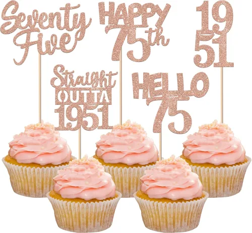 Vista 126 de 30 piezas negras para cupcakes de 10.º cumpleaños con purpurina Ten Happy 10 Straight Outta 2016 para saludos a 10 años 10 cumpleaños, boda Negro