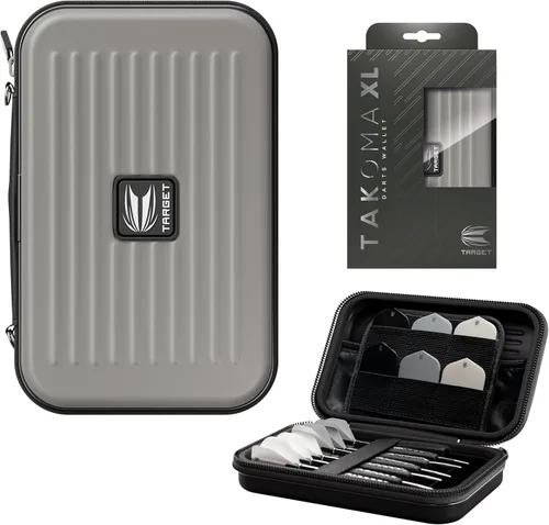 Vista 10 de Target Darts Takoma XL - Estuche tipo cartera para dardos, Negro - Capacidad para 6 dardos, Soporte protector de EVA con bolsas de doble cierre