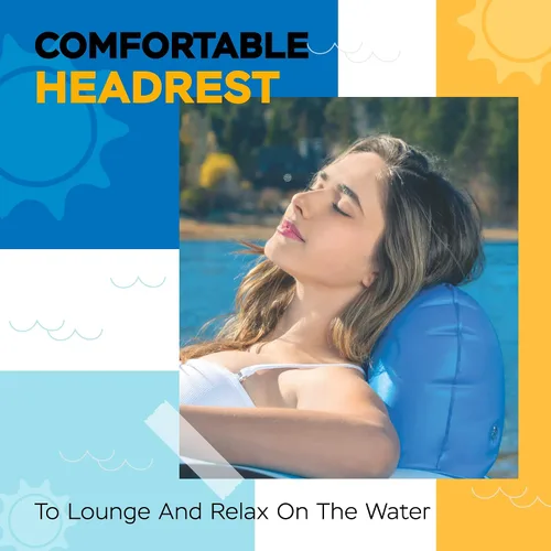 Vista 4 de Sunlite Sports Balsa de río inflable para 2 personas, flotador de agua para descansar sobre el lago y el río, tubo de agua al aire libre, diversión
