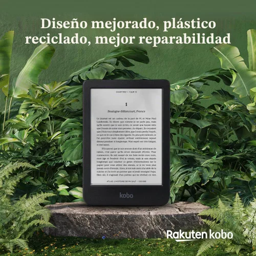 Vista 4 de Kobo Clara BW eReader, pantalla táctil de 6", impermeable, 16GB, negro Pantalla táctil antideslumbrante de 6", ComfortLight PRO, modo oscuro