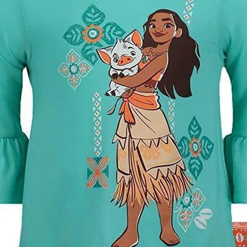 Vista 5 de Disney Moana Graphic T-Shirt and Leggings Outfit Set - Blue