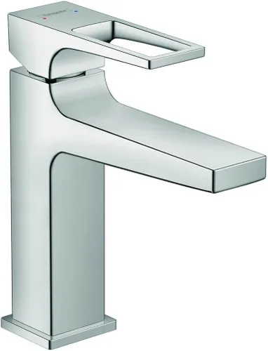 Vista 3 de hansgrohe Metropol 74506821 - Grifo moderno para lavabo de baño de bajo flujo con 1 manija y 1 manija de 1 7 pulgadas de alto en níquel cepillado