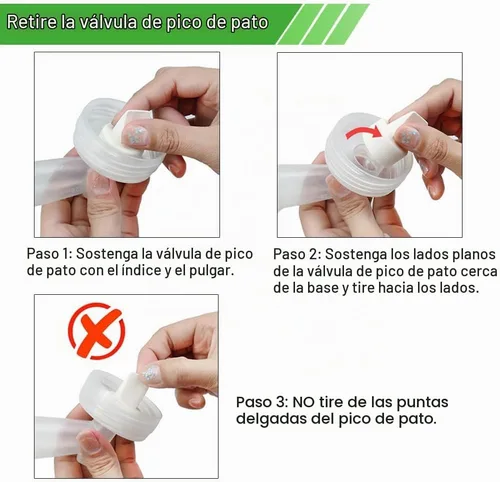 Vista 7 de 8 válvulas de pico de pato y 2 membranas para piezas de extractor de leche