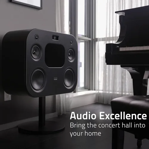 Vista 6 de Fluance Fi70W Sistema de Música Inalámbrico de Alta Fidelidad de Tres Vías con Potente Amplificador y Subwoofers Duales de 8" (Bambú de la Suerte)
