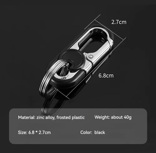 Vista 3 de CHRIS GOOD 2 llaveros de coche para hombre, llavero creativo personalizado de acero inoxidable para hombres, llavero de metal resistente