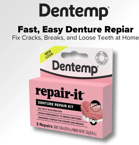 Vista 5 de D.O.C. Repair-It Advanced Formula Kit de reparación de dentaduras postizas 3 ea (paquete de 6)