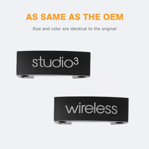 Vista 2 de Studio 3 Bisagra de repuesto igual que los accesorios OEM, kit de reparación duradero compatible con Beats by Dre Studio3 (A1914), Studio 2 con Negro