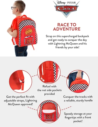 Vista 3 de Disney Cars Boys Cars Lightning McQueen Mochila, talla única, multicolor, Multicolorido