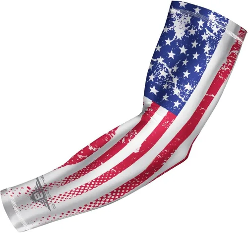 Vista 13 de Bucwild Sports Flag Compression Arm Sleeve - Perfect for Baseball Basketball Football - Youth & Adult Sizes