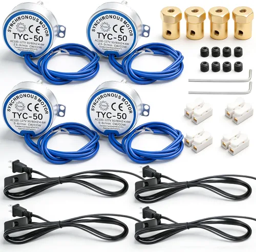 Vista 9 de Twidec /Motor eléctrico síncrono de la plataforma giratoria 2.5-3RPM/MIN 50/60Hz 4W CCW/CW AC100~127V Motor de sincronización para torneador