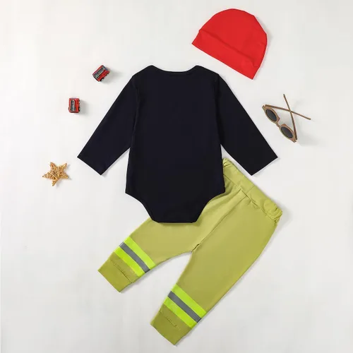 Vista 3 de Singcoco Disfraz de Haloween para bebé niño recién nacido, uniforme con sombrero