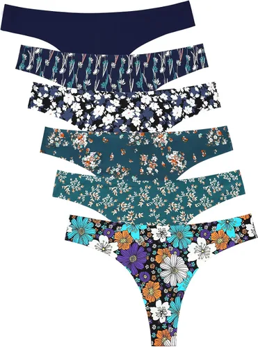 Vista 20 de Wealurre Tanga de microfibra de cintura baja para mujer sin costuras invisible