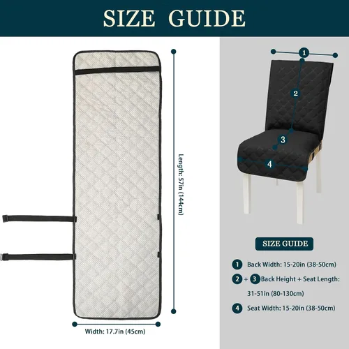 Vista 4 de Yonus Funda impermeable para silla de comedor, funda para silla de oficina, funda resistente al agua para silla de comedor, funda para silla
