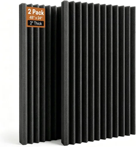 Vista 19 de SODOCT - Paquete de 2 paneles de espuma acústica grandes para cajas de huevos, 48 x 24 x 1.2 pulgadas, espuma a prueba de sonido de alta densidad