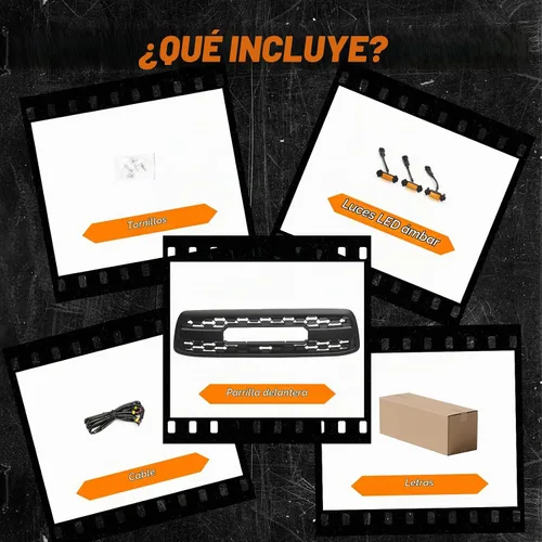 Vista 7 de Conjunto de parrilla frontal compatible con Tundra 2000 2001 2002 1ª generación, parrilla ABS estilo TRD con luces LED para modificación