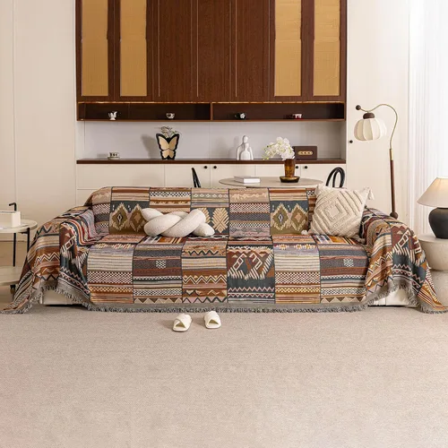 Vista 27 de STACYPIK Jacqurad - Fundas de sofá reversibles y duraderas para mascotas, fundas de sofá geométricas con orejas de trigo, protector de muebles gris