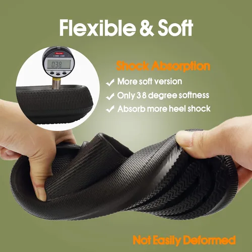 Vista 4 de EQUICK Pantuflas de almohada Cloud Slides para mujeres y hombres, pantuflas de ducha y de baño, ultrasuaves, suela gruesa acolchada
