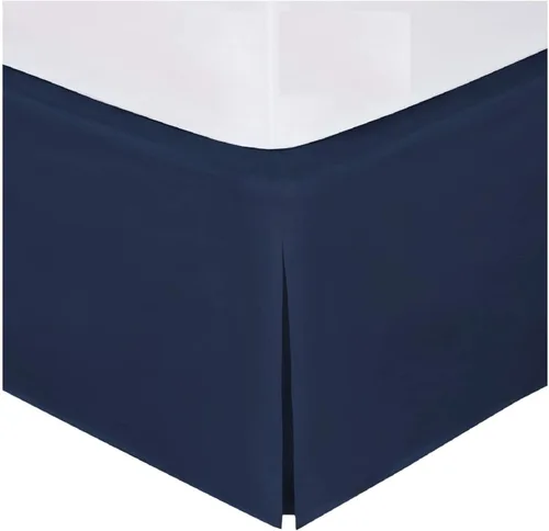 Vista 3 de Fancy Collection Falda de Cama de Fácil Cuidado de Microfibra con Caída Sólida Nueva (Rosa Intenso, Individual)