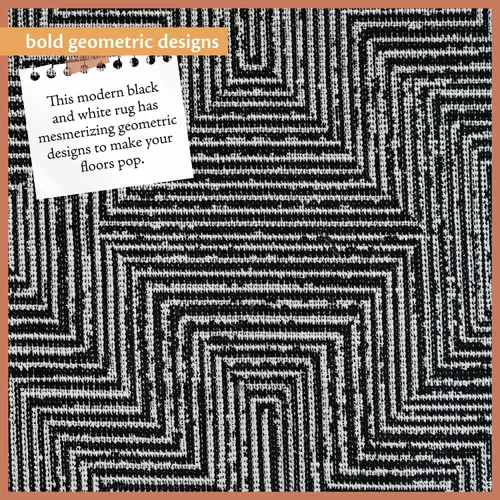 Vista 6 de Indigo Ink - Alfombra lavable, resistente a las manchas, decoración bohemia geométrica, fácil de limpiar, ideal para sala de estar, dormitorio