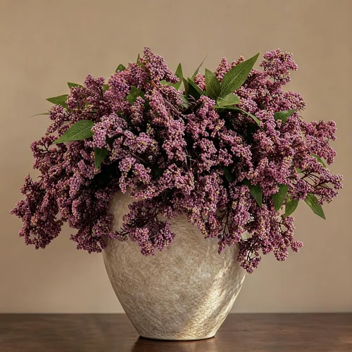 Vista 10 de 6 Pcs 17" Faux Dusty Plum Berry Stem For Vase Artificial Nandina Branches