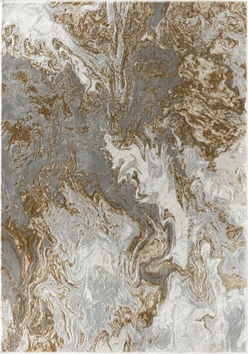 Vista 9 de LUXE WEAVERS Alfombra abstracta de remolinos de mármol, gris 5x7