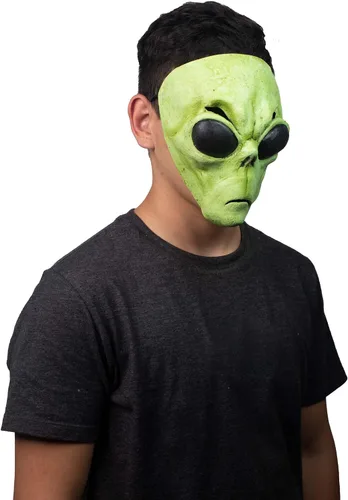 Vista 4 de Ghoulish Productions Máscara de alienígena verde estándar