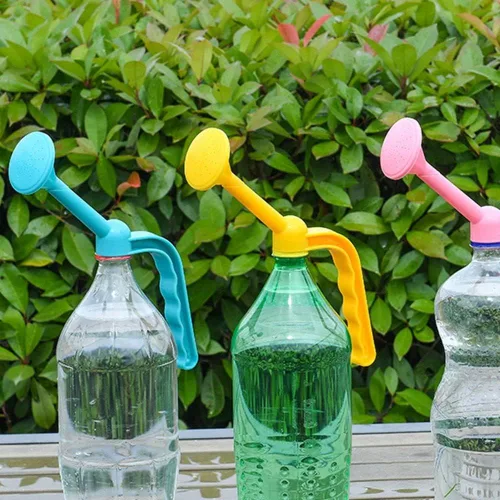 Vista 6 de Regadera de tapa de botella, botella de rociador de agua de doble propósito, regadera de plástico para regadera, cabezal de rociador para plantas