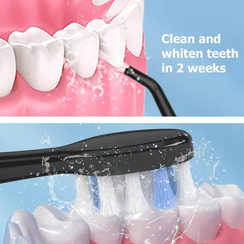 Vista 5 de Irrigador dental de agua inalámbrico para dientes – Nicwell 4 modos de irrigador bucal dental, portátil y recargable IPX7, impermeable, potente