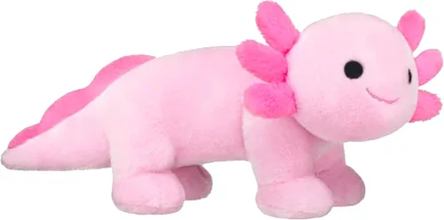 Vista 2 de Axolotl de peluche, animal de peluche suave y lindo de Axolotl, muñecas de peluche Kawaii para niños, regalo para niñas y niños (Rosa-B)