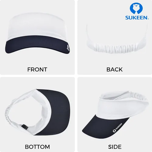 Vista 2 de Sukeen Visera elástica refrescante de tamaño libre con protección UV, visera pico para golf, tenis, ciclismo, correr
