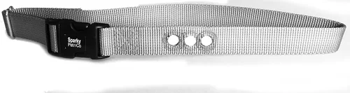 Vista 3 de Sparky Pet Co Perro cerca E collar receptor resistente Nylon 1" 3 agujeros consecutivos correa para todos los sistemas de collar e marrón