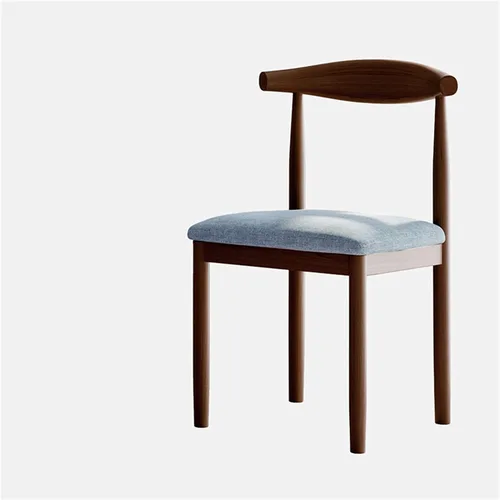 Vista 6 de Silla de comedor moderna para sala de maquillaje, sillón retro, silla de cocina de madera para el hogar, sala de estar, restaurante, silla