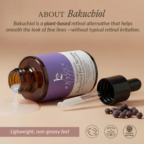 Vista 6 de Suero alternativo de Bakuchiol Bio Retinol, suaviza la piel y reduce las líneas finas, fabricado en Estados Unidos con ingredientes naturales