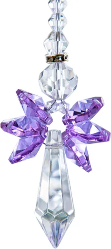 Vista 9 de Atrapasoles de cristal de ángel guardián arcoíris para decoración del hogar, auto, porche, decoración de porche, adorno de cristal para mamá y mujer