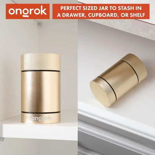 Vista 6 de ONGROK Recipiente de almacenamiento de aluminio, 6.1 fl oz, tarro a prueba de aire para preservar el olor y el aroma