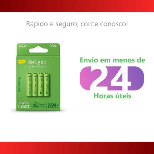 Vista 5 de GP Batería NiMH AAA/LR03 1.2v 1000mAh Pack 4 [GP-NIMH-AAA-02]