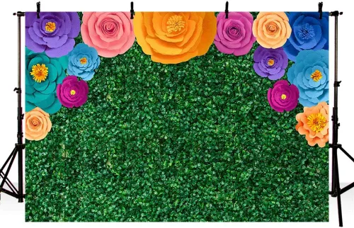 Vista 8 de MEHOFOND Pancarta de fondo para fiesta temática mexicana, festival mexicano, cumpleaños, decoración de fiesta, hojas verdes, fondo de fotografía