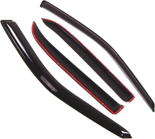 Vista 2 de Visor de ventana compatible con Ford Crown Victoria 1998-2011, DGWV2-098, deflector de montaje exterior, protector de lluvia, humo oscuro, juego