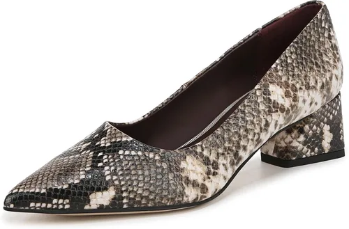 Vista 19 de Franco Sarto Women's Racer Pointed Toe Block Heel Pumps Zapatilla Ballet Rosa Claro Gamuza